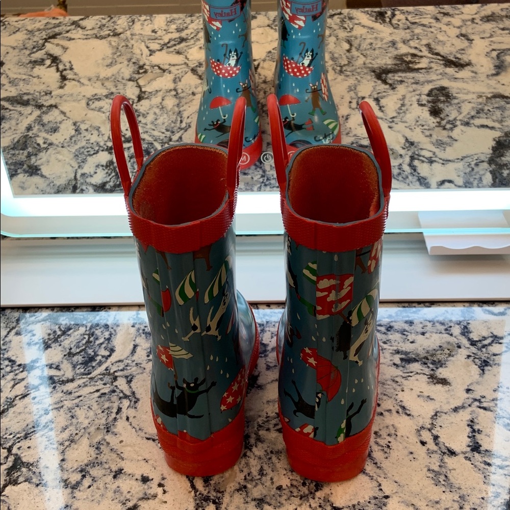 Hatley Kids' Red Rain Boots Size 8 - Picture 4 of 11